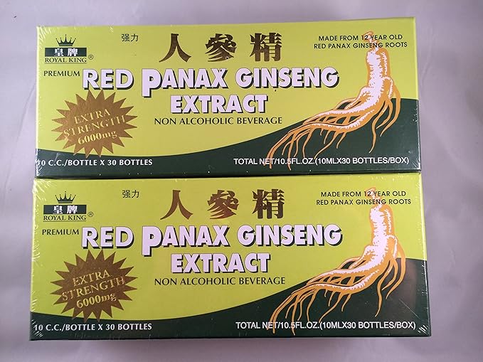 Red Panax Ginseng Extract 6000mg (30 10ml) - 2 Boxes