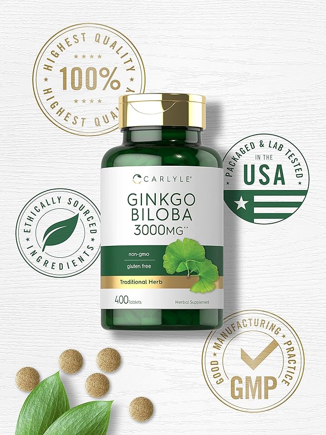 Carlyle Ginkgo Biloba 3000mg 400 Tablets