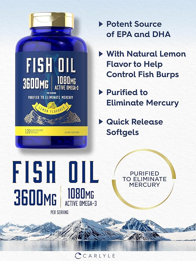 Carlyle Fish Oil 3600mg 1080mg Omega 3 | 120 Count