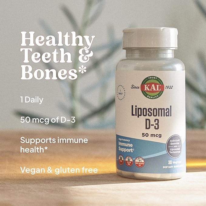 KAL Liposomal Vitamin D3 50 mcg, 30 Servings