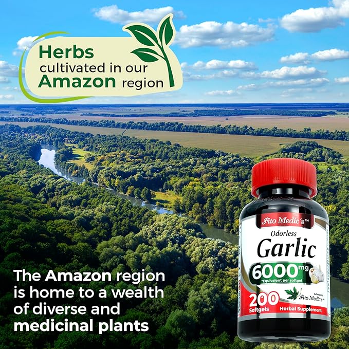 Lab | garlic pills |6000 mg 200 softgels 200 capsules