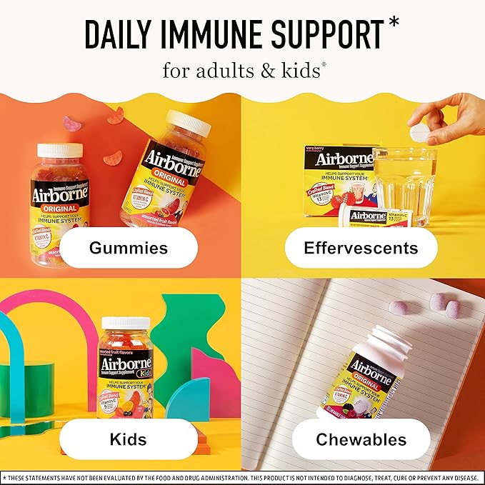 Airborne 1000mg Vitamin C with Zinc, 30 Fizzy