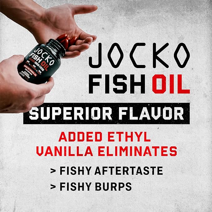 Jocko Fuel Omega 3 Fish Oil Supplement 2000mg Omega 3 Fatty (30 Capsules) (30 Day