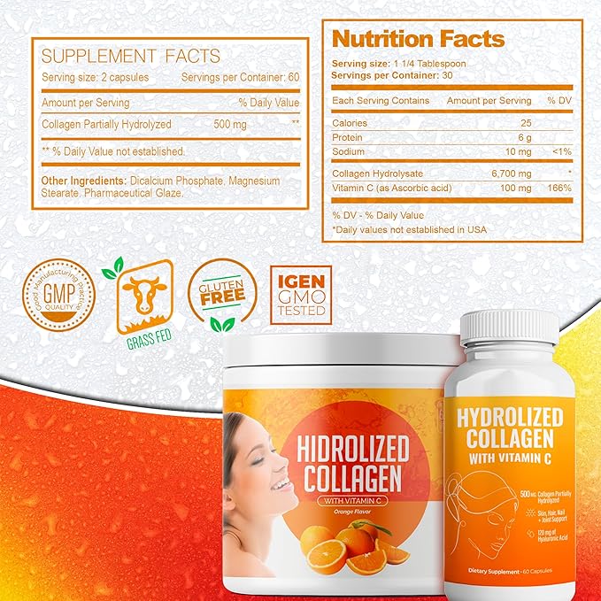 Hydrolyzed Collagen Powder Supplement 200gr (Bundle 2)