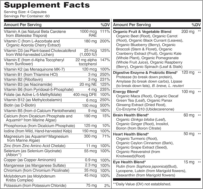 NATURELO Mens Multivitamins 240 Vegetarian