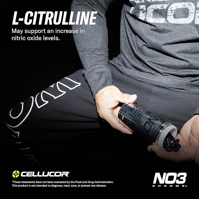 Cellucor NO3 Chrome Nitric Oxide Supplements with Arginine Nitrate for Muscle Pump & Blood Flow, 90 Capsules, G4