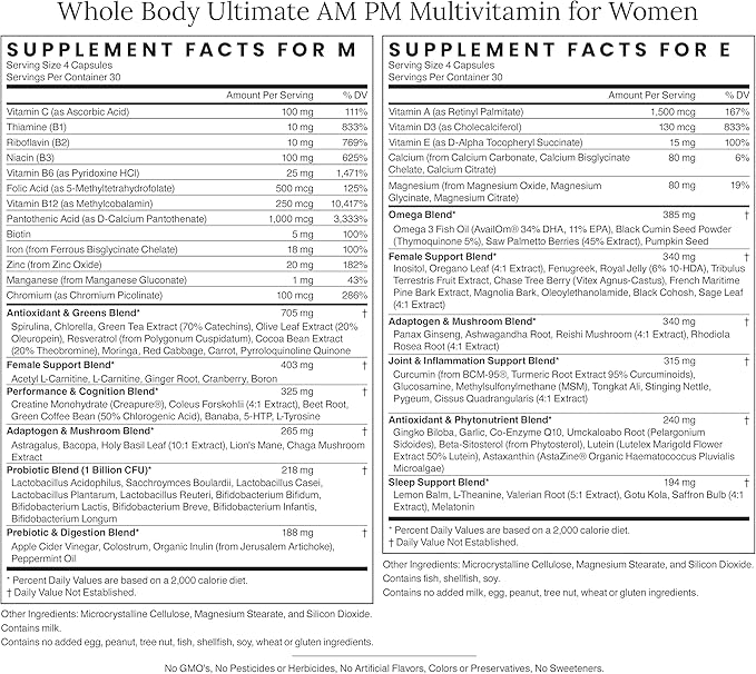 Gulp Ultimate Multivitamin for Women B12, Mushrooms, 3 & 30 Servings