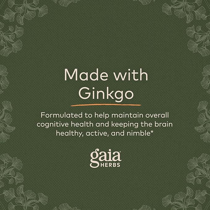 Gaia Herbs Ginkgo Leaf 60 Vegan (20-Day Supply)