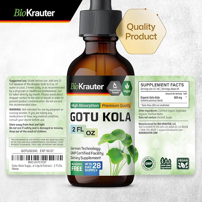 Gotu Kola Tincture 2 Fl.Oz.