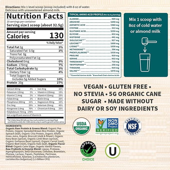 Garden of Life Raw Organic Protein 20 Servings