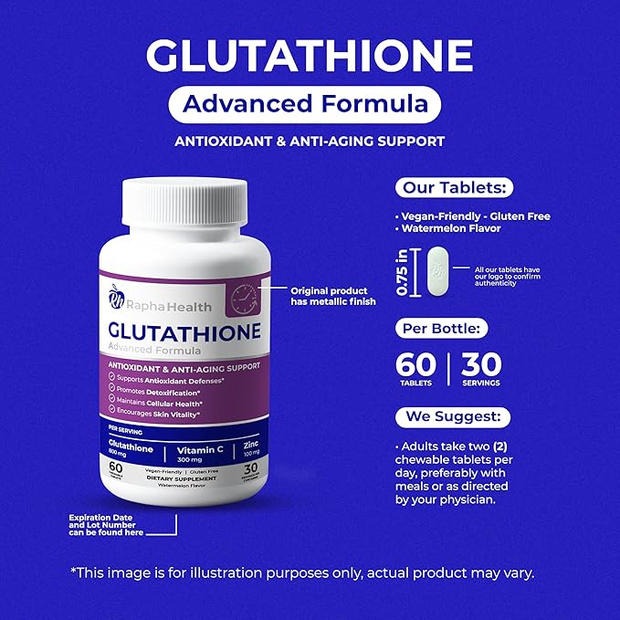 Twin Pack Glutathione Enhanced with Vitamin 120 Tablets (2) Month