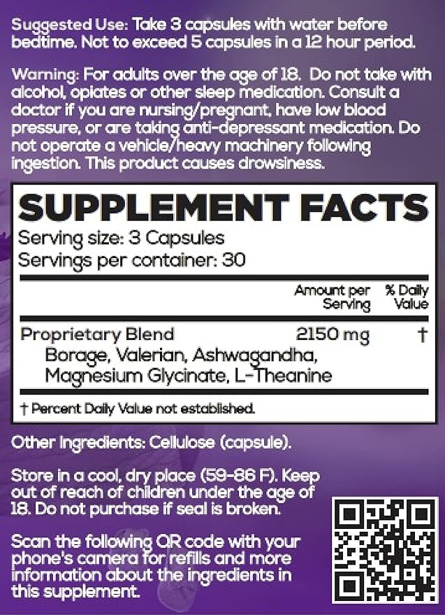 Melatonin-Free Sleep Aid 90 Capsules