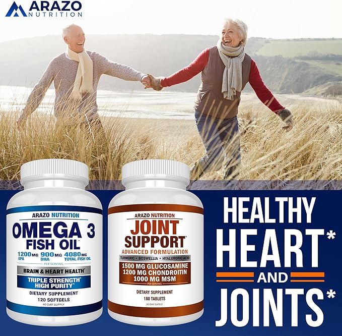 Arazo Nutrition Wild Caught Omega 3 120 Soft 4,080mg High 1200mg DHA 900mg Lemon