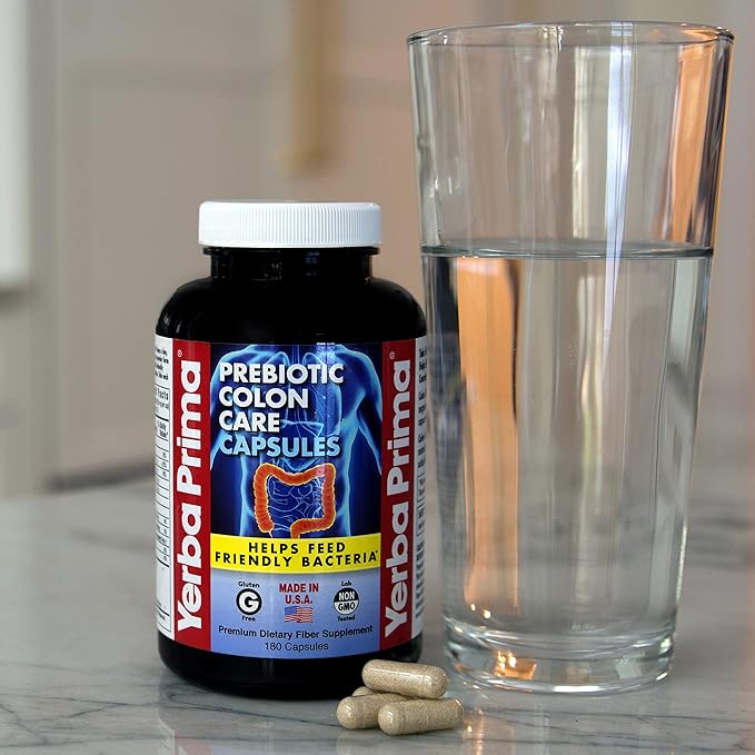 Yerba Prima Prebiotic Colon Care Capsules 180 Count 2), Gluten