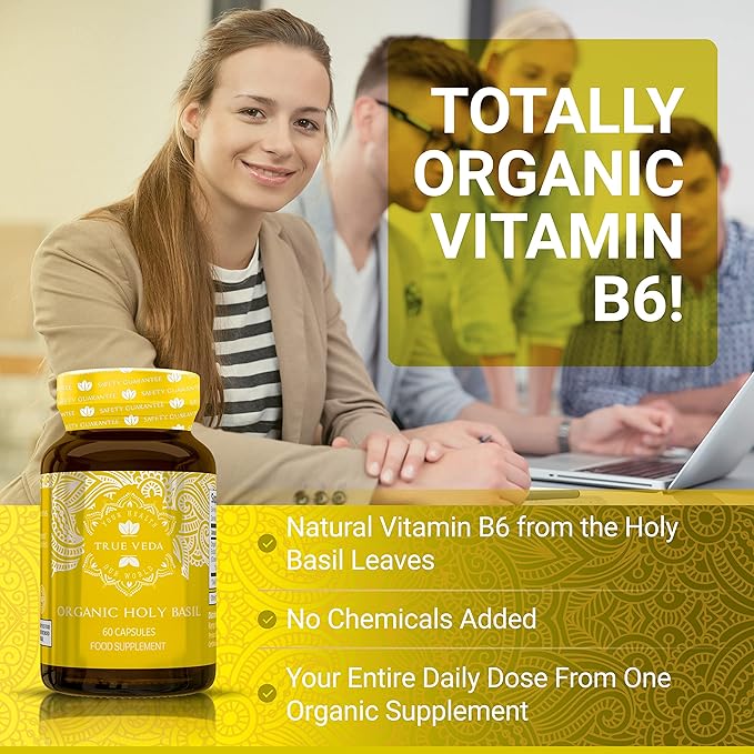 Holy Basil Capsules B6 Capsules B6 and 2.5% Ursolic 15:1 | 60 Vegan