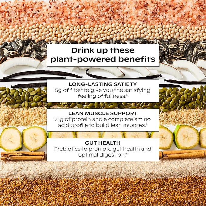 wholier Organic Plant Protein + Prebiotics. 21g of 5g of