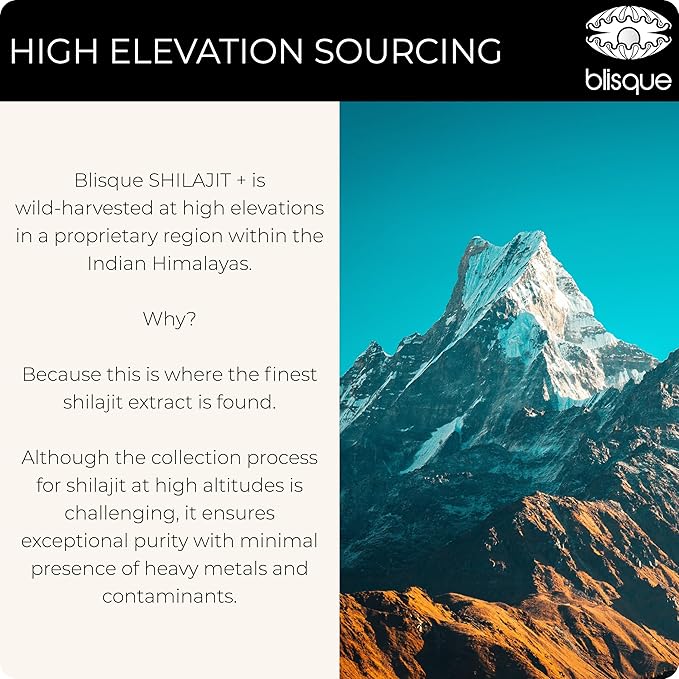 Blisque - Pure Himalayan Organic Shilajit 228 Servings 7.5 Month