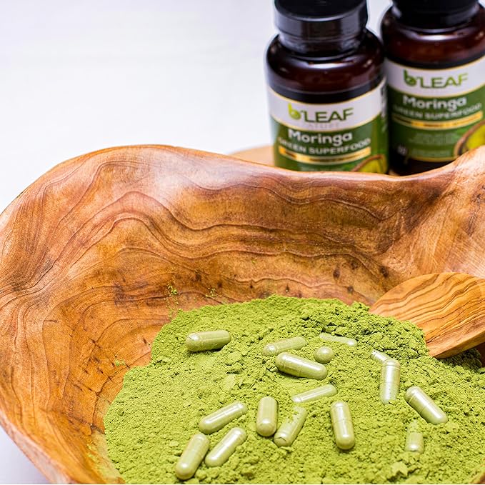 B’Leaf Nature Pure Organic Moringa Oleifera 1000mg - 180 Capsules