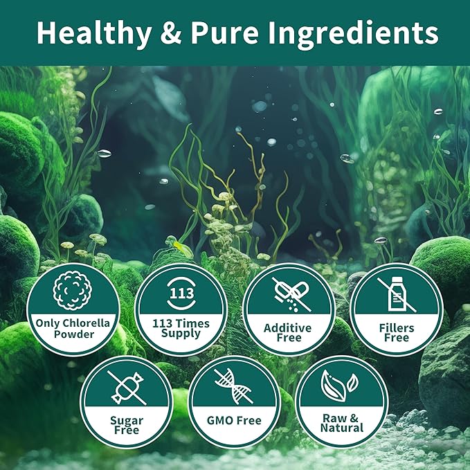Chlorella Powder Natural with 12 oz
