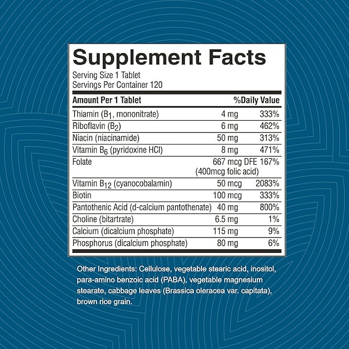 Nature's Sunshine Balanced B Complex, 120 Tablets