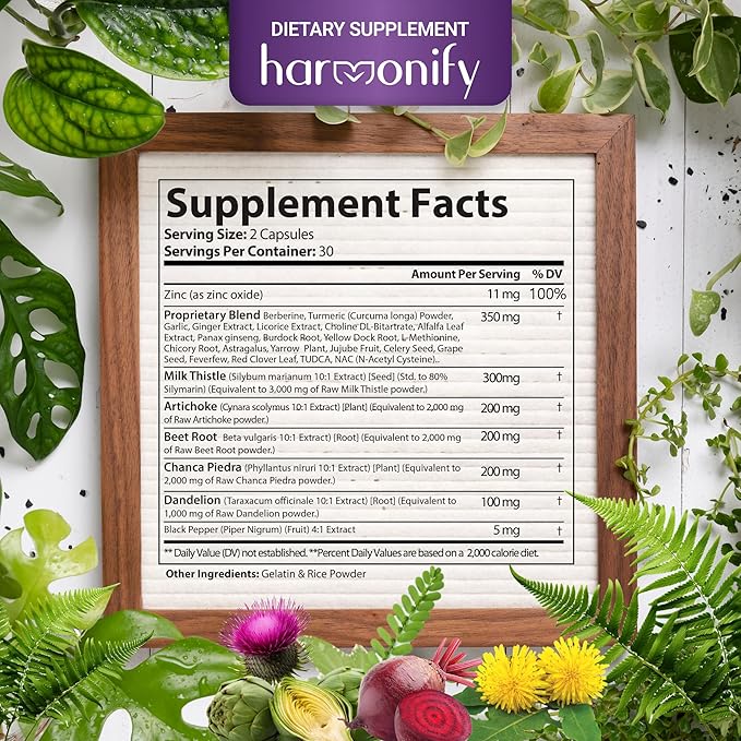 Milk Thistle Berberine Turmeric with Chanca 20 in 1 Supplement 1400 Mg