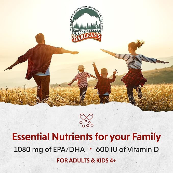 Barlean's Mango Peach Omega 3 Fish 1080mg EPA 16 oz