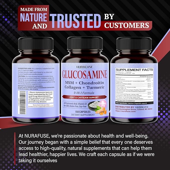 GLUCOSAMINE 9-in-1 Formula D3 Non-GMO,