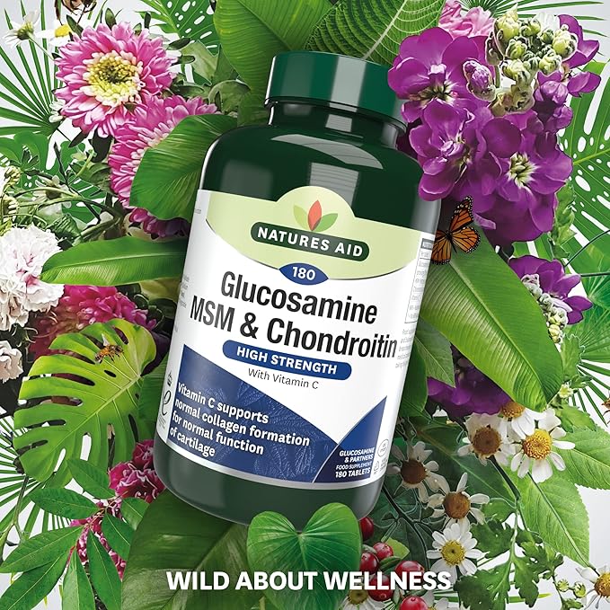Nature's Aid Glucosamine 500mg, MSM 500mg 100mg 180 180 Tablets