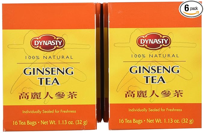 Dynasty Tea, Ginseng, 1.13-Ounce (Pack of 6)