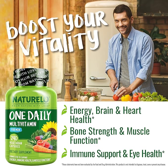 NATURELO Mens Multivitamins 240 Vegetarian