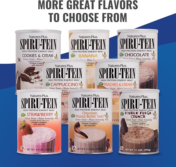 Natures Plus SPIRU-TEIN Shake 2.3 lbs, 34 Servings