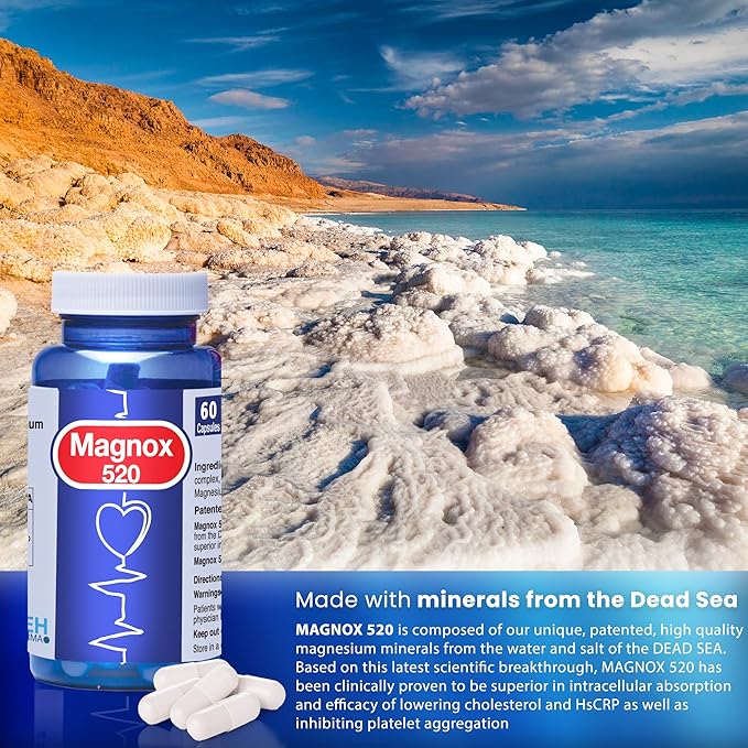 MAGNOX® 520 | Magnesium Supplement 520mg 3X More (60 Vegan