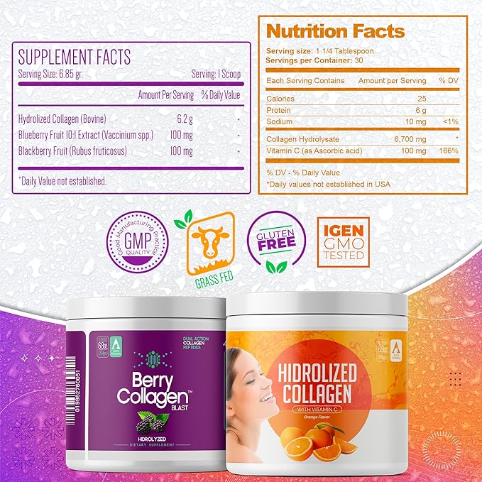 Hydrolyzed Collagen Powder Supplement 200gr (Bundle)