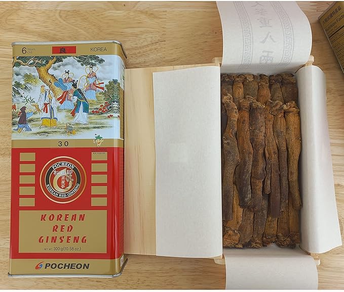 Pocheon 300g Korean Canned Dried Panax 19 Roots 6 Years 300-30, Natural