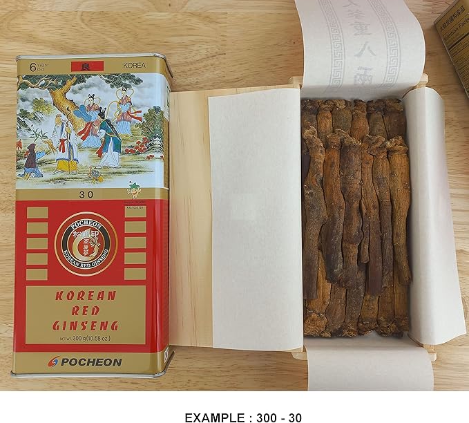 Pocheon 300g Korean Canned Dried Panax 14 Roots 6Years Good 300-20, Natural