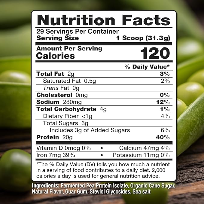 Plant Based Protein Powder Fermented Pea