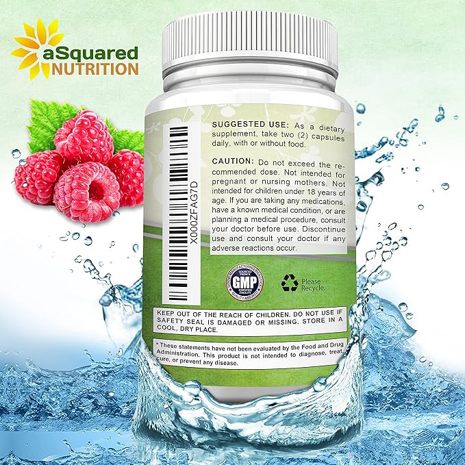 aSquared Nutrition Natural Raspberry Ketones 1000mg-180