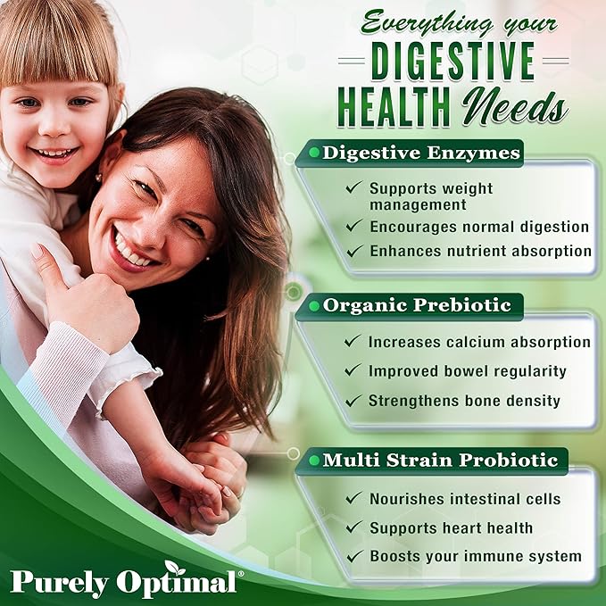 Purely Optimal Premium Digestive Enzymes Plus 180 Capsules