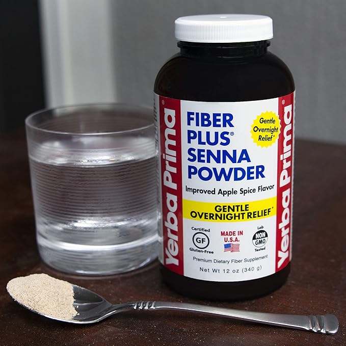 Yerba Prima Fiber Plus Senna Powder, 12 Ounce 3) -