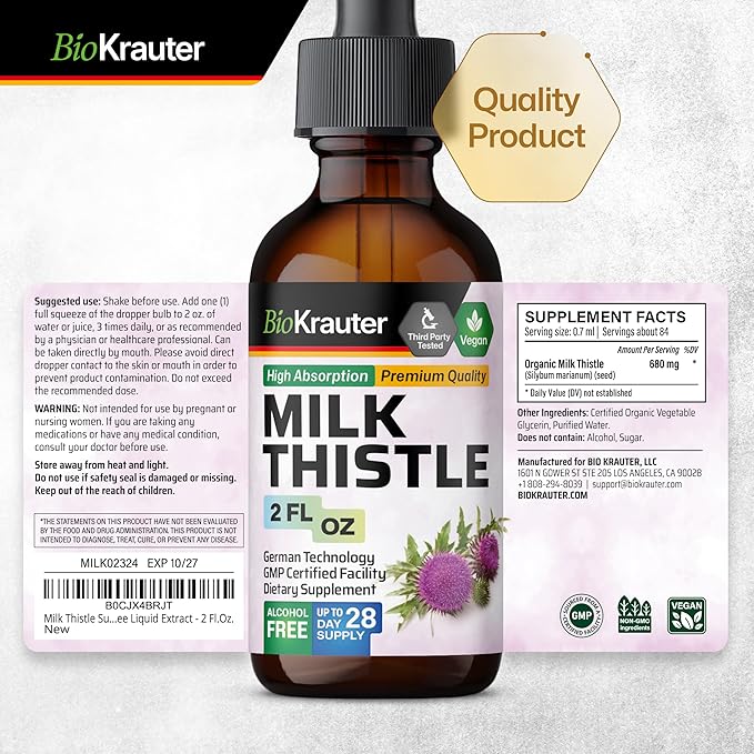 Milk Thistle Organic Tincture 2 Fl.