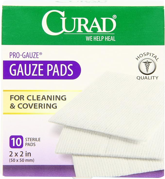 Curad Non-Woven Pro-Gauze, 2" x 2", 10 Count, 6