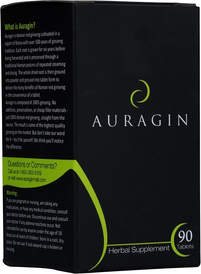 Auragin® Authentic Korean Red Ginseng – 6 Year 100% Red