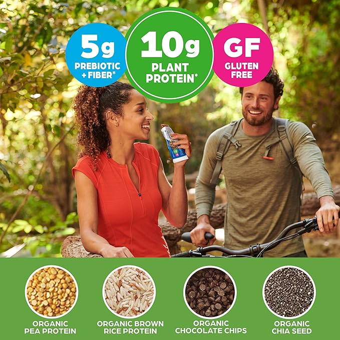 Orgain Organic Vegan Protein Bars, Chocolate 10g Plant 1.41 Oz 12)