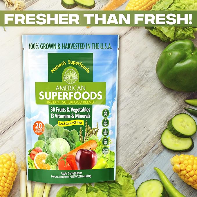 Country Farms American Superfoods 30 Fruits 60 Servings,