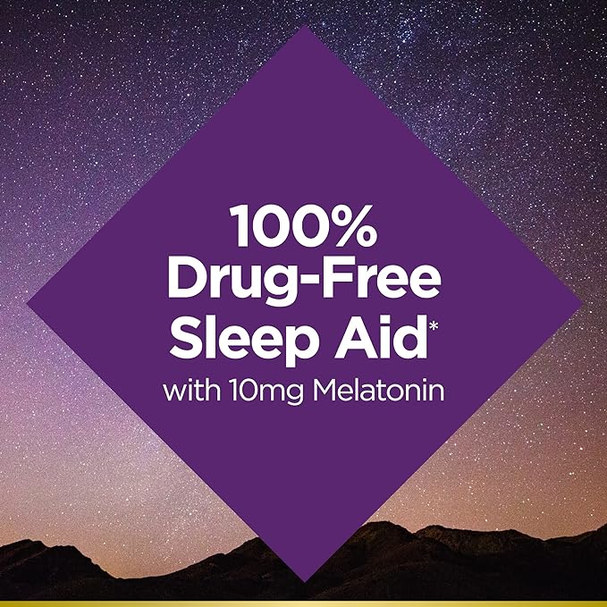 Nature's Bounty Sleep3 Gummies, Triple Action 10mg, Blueberry 60 Gummies