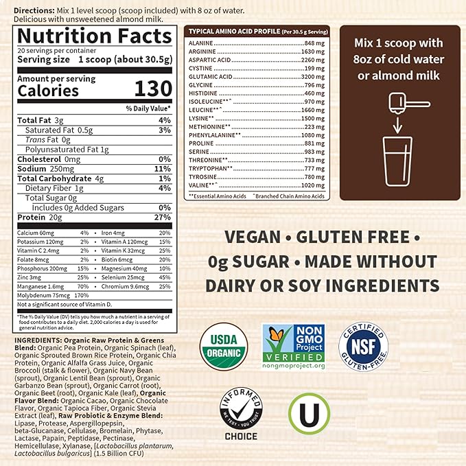 Garden of Life Raw Organic Protein 20 Servings