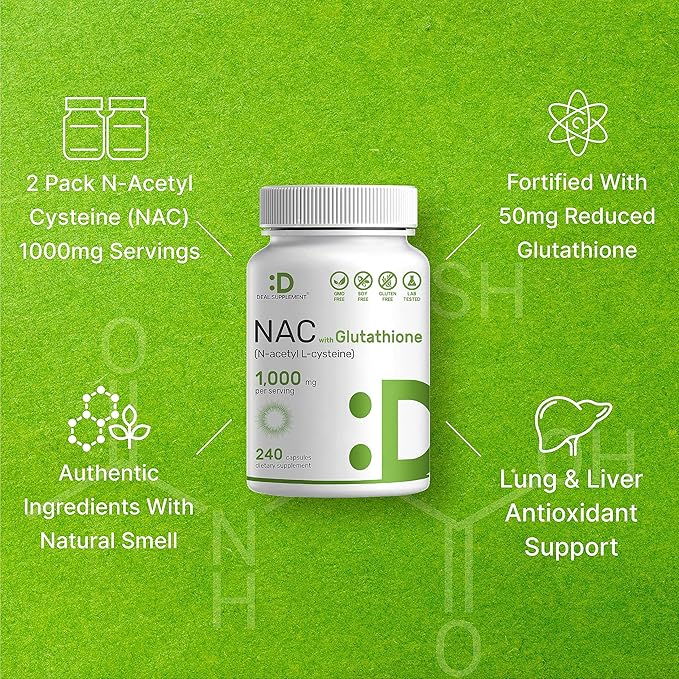 2 Pack NAC Supplement (N-Acetyl Cysteine) 1,000mg Per 480 Total
