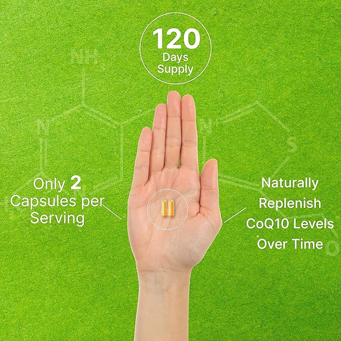 DEAL SUPPLEMENT CoQ10 200mg & PQQ 200mcg, 240 240 Veggie 2 in 1 Coenzyme Q10 Supplement