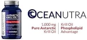 100% Pure Krill Oil 1000mg, Omega 3, Highest 56% Phospholipids,