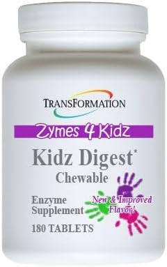 Transformation Enzymes Kidz Digestive Enzyme Supplement 180 Tablets #1 Physician
